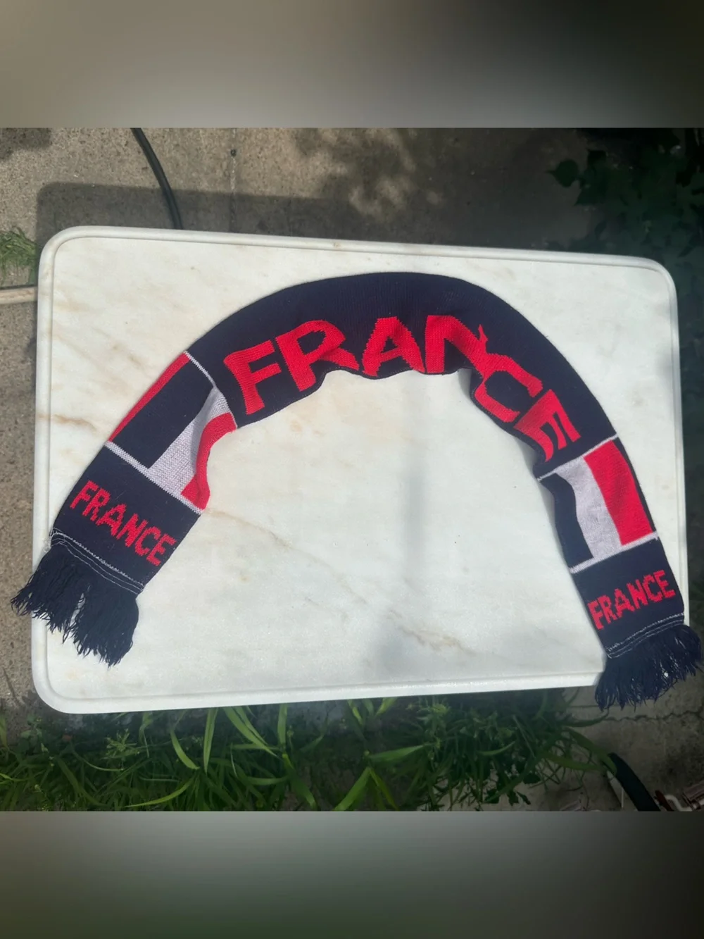 Vintage France World Cup Football Soccer Scarf